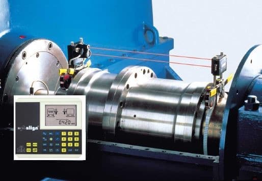 Figure 1. The PRUFTECHNIK ALI2000 Dial alignment tool circa 1982 versus the PRUFTECHNIK OPTALIGN laser alignment tool introduced in 1984.